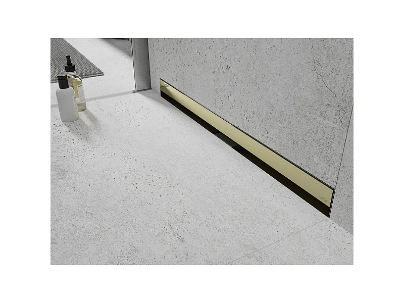 Mexen Flat Wall linear wall drain 2-in-1 50 cm, gold - 1530050
