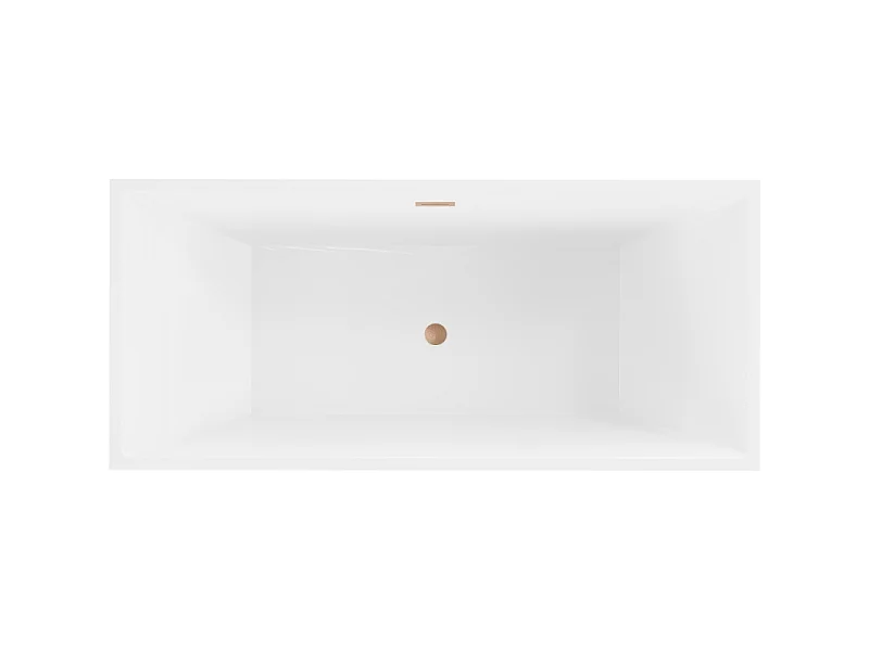 Mexen Vigo freestanding bathtub 178.5 x 80 cm, white/black, brushed copper drain - 51251788075-65