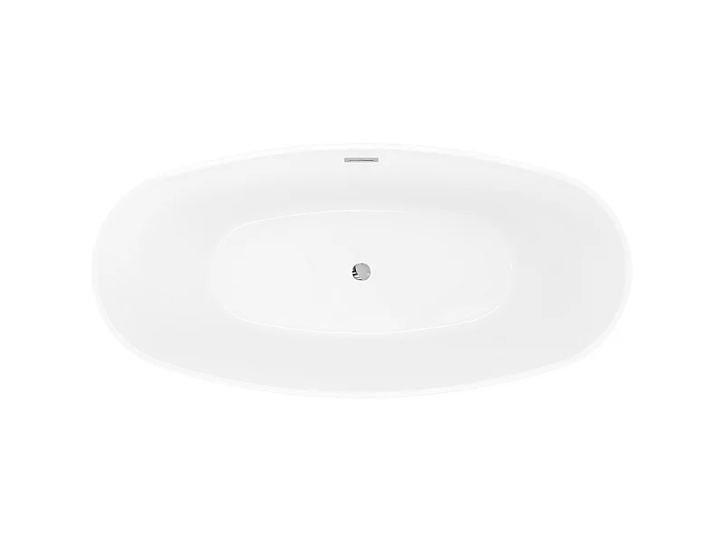 Mexen Olea vrijstaande badkuip patroon 170 x 80 cm, wit/zwart, chroom overloop - 52821708075-01
