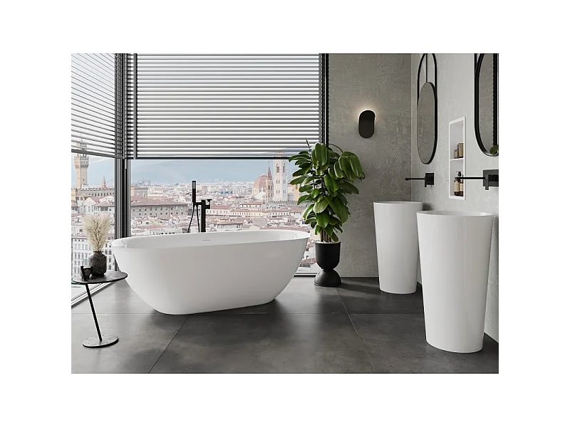 Mexen Siena vrijstaande badkuip van composiet 170 x 80 cm, wit glans - 57291708010