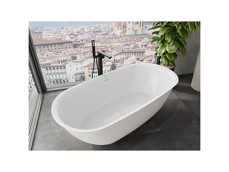 Mexen Siena vrijstaande badkuip van composiet 170 x 80 cm, wit glans - 57291708010