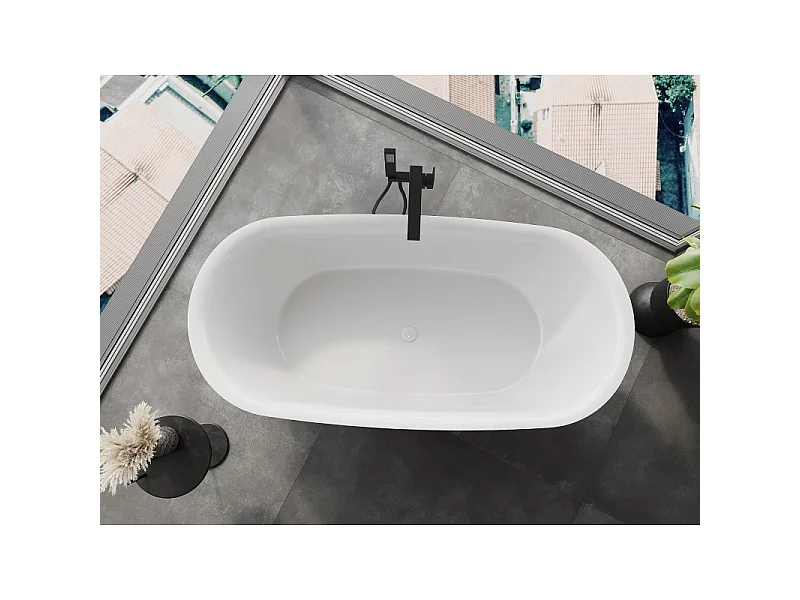 Mexen Siena vrijstaande badkuip van composiet 170 x 80 cm, wit glans - 57291708010