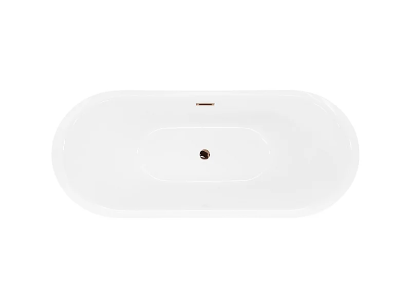 Mexen Lotos baignoire autoportante 140 x 75 cm, blanche, trop-plein or rose - 52051407700-60