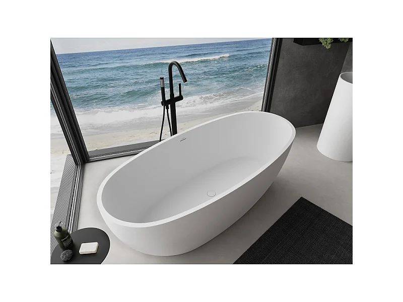 Mexen Torino baignoire autoportante en conglomérat 155 x 78 cm, blanc mat - 57271557800