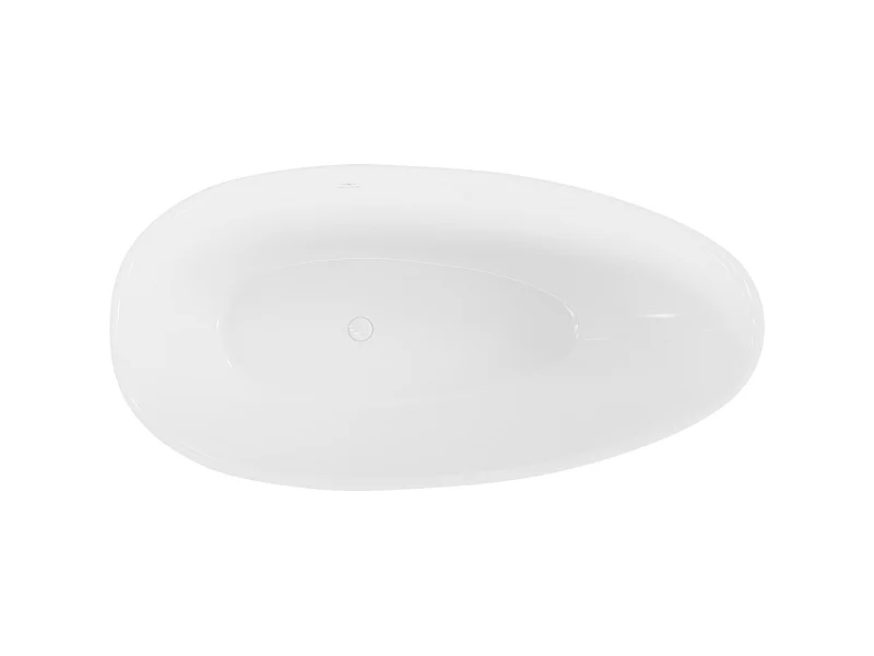Mexen Milano freestanding bathtub made of conglomerate 170 x 86 cm, white gloss - 57301708510