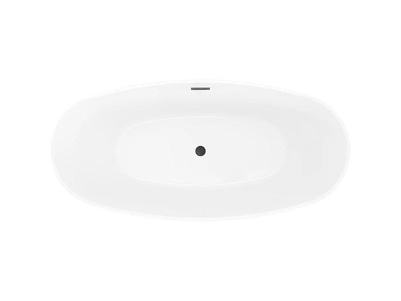 Mexen Olea vasca da bagno autoportante modello 170 x 80 cm, bianco/nero, troppopieno nero - 52821708075-70