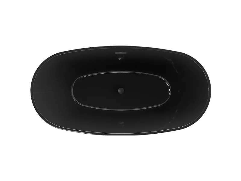Mexen Eris baignoire autoportante 170 x 80 cm, noire, trop-plein noir - 53441708070-70