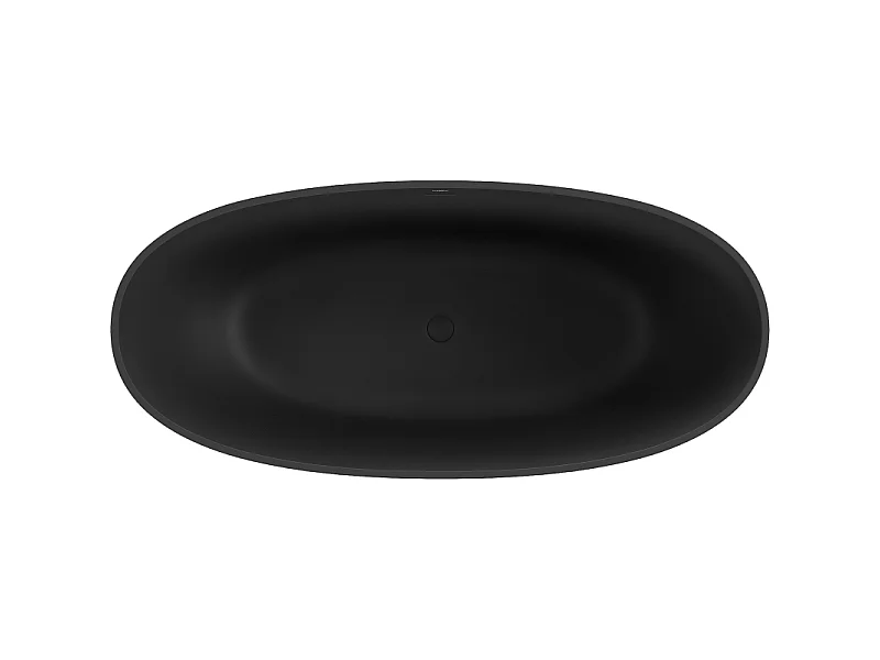 Mexen Bari baignoire autoportante en conglomérat 165 x 75 cm, noir mat - 57221657570