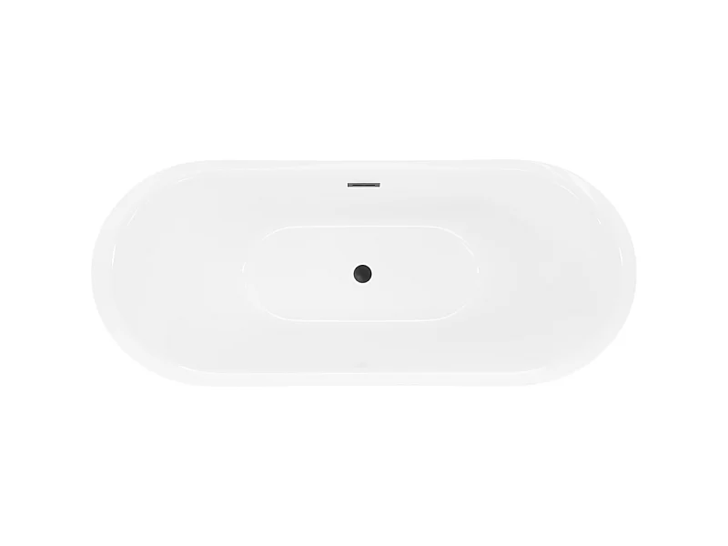 Mexen Lotos freestanding bathtub 180 x 75 cm, white, black overflow - 52051807700-70