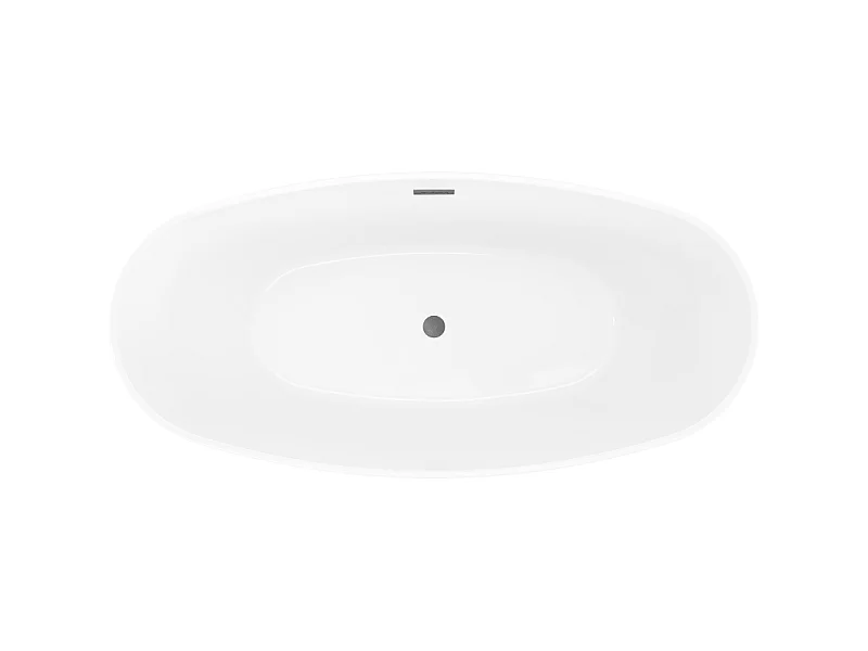 Mexen Olea freestanding bathtub pattern 170 x 80 cm, white, gun gray brushed overflow - 52821708000-66