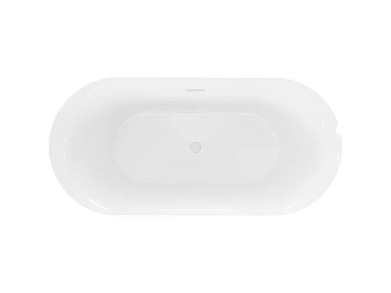 Mexen Roxy Free-standing Bathtub 67 x 31 in, White/Black, White Overflow - 51201708075-20