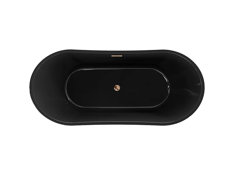 Mexen Montana baignoire autoportante 170 x 80 cm, noire, trop-plein or rose - 52011708070-60