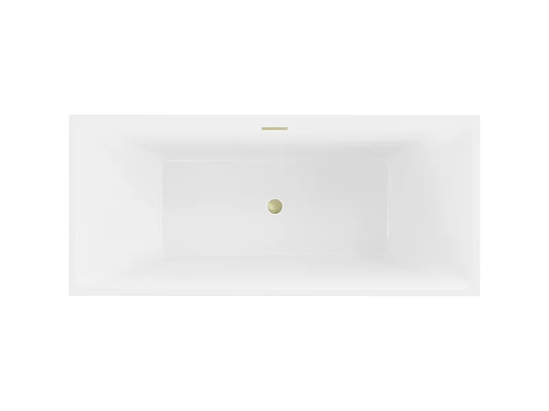 Mexen Lita freestanding bathtub 170 x 75 cm, white, brushed gold overflow - 52121707500-55