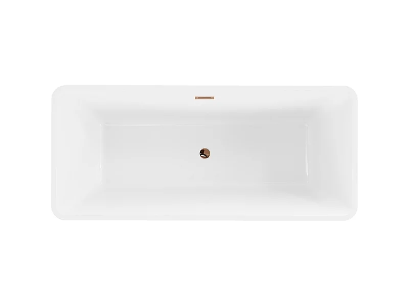 Mexen Tonia freestanding bathtub 170 x 75 cm, white/black, rose gold overflow - 52171707575-60