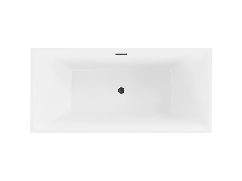 Mexen Nita freestanding bathtub 170 x 80 cm, white/black, black overflow - 52091708075-70