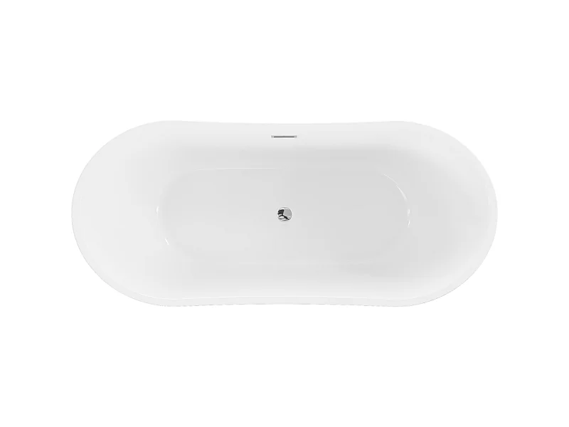 Mexen Montana freestanding bathtub 67 x 31 inches, white/black, chrome overflow - 52011708075-01