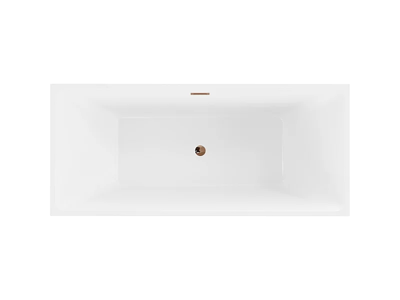 Mexen Lita freestanding bathtub 170 x 75 cm, white/black, rose gold overflow - 52121707575-60