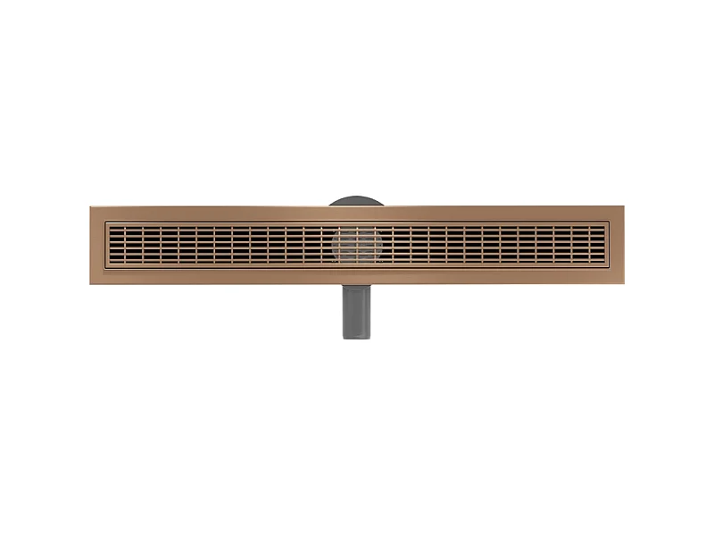 Mexen Flat 360° M33 Rotating Linear Drain 60 cm, Brushed Copper - 1C33060-40