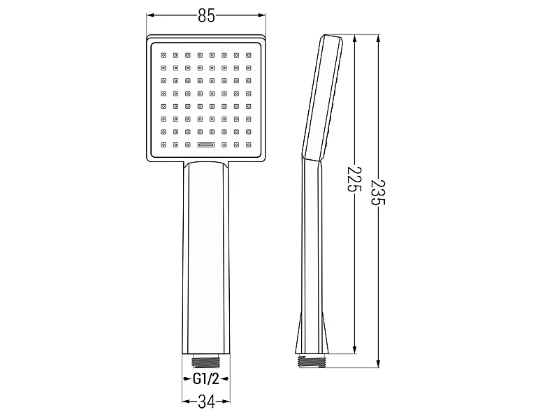 Mexen Uno DR45 concealed shower set, chrome - 71435DR45-00