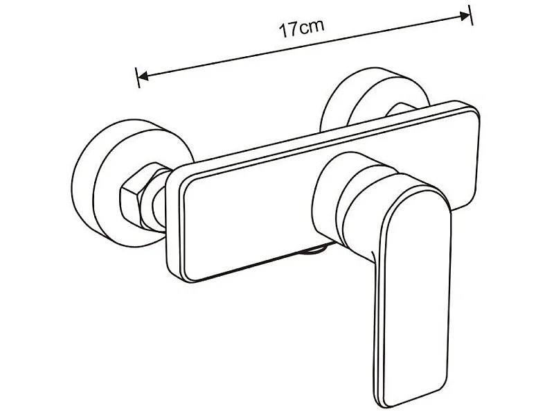 Mexen Sven exposed shower set with rain shower head and Cetus shower mixer, chrome - 744340262-00
