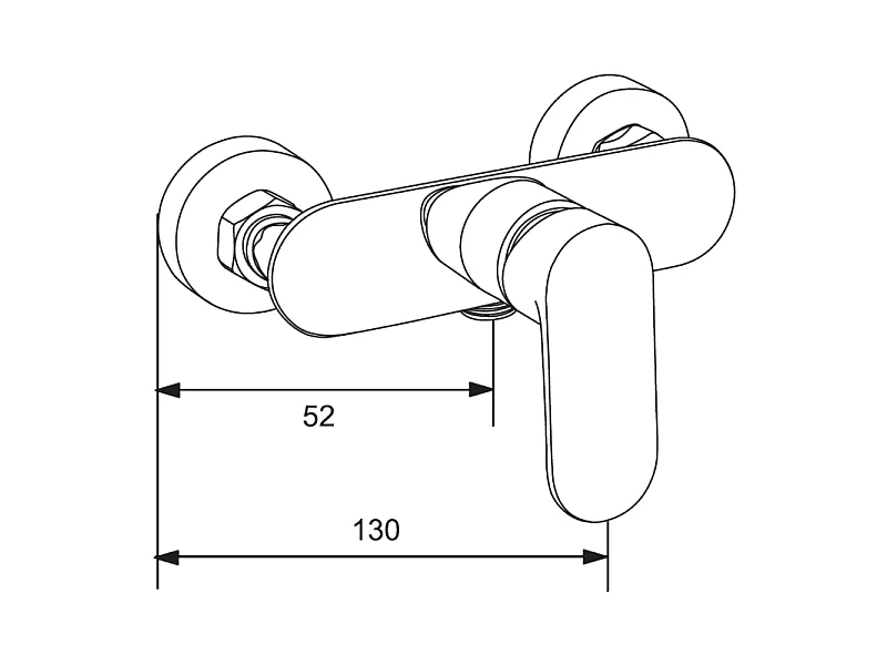 Mexen Erik exposed shower set with rain shower head and Milo shower mixer, chrome - 71340205-00