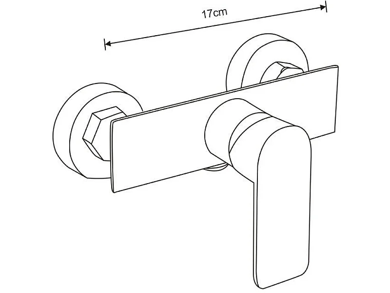 Mexen Carl exposed shower set with rain shower and Alfa shower mixer, chrome - 745740240-00