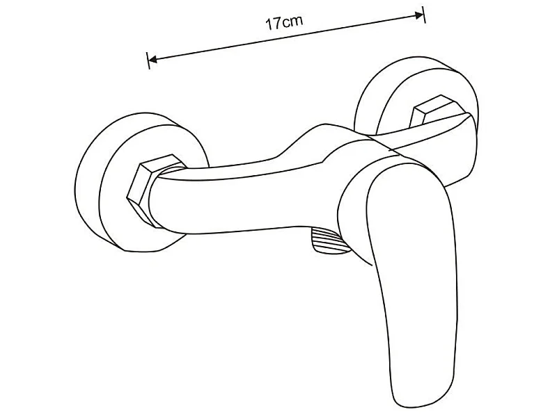 Mexen Erik exposed shower set with rain shower and Fabia shower mixer, chrome - 746540205-00