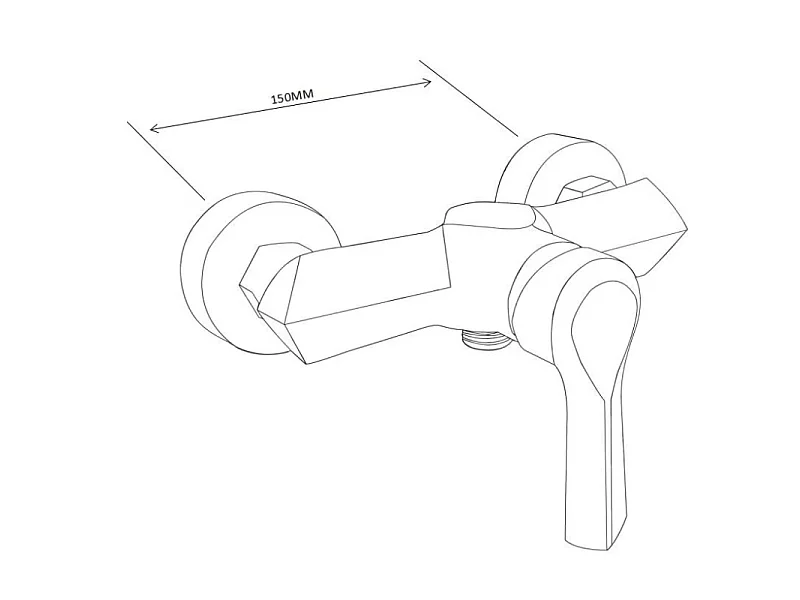 Mexen Sven exposed shower set with rain shower and Sabre shower mixer, chrome - 72140262-00