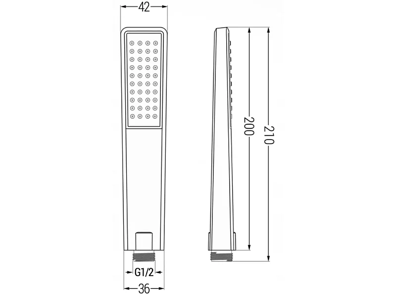 Mexen Uno DR33 ensemble de douche encastré, noir - 71435DR33-70