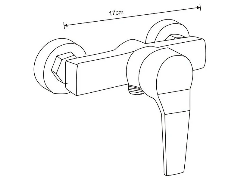 Mexen Sven exposed shower set with rainfall head and Caro shower mixer, chrome - 746640262-00