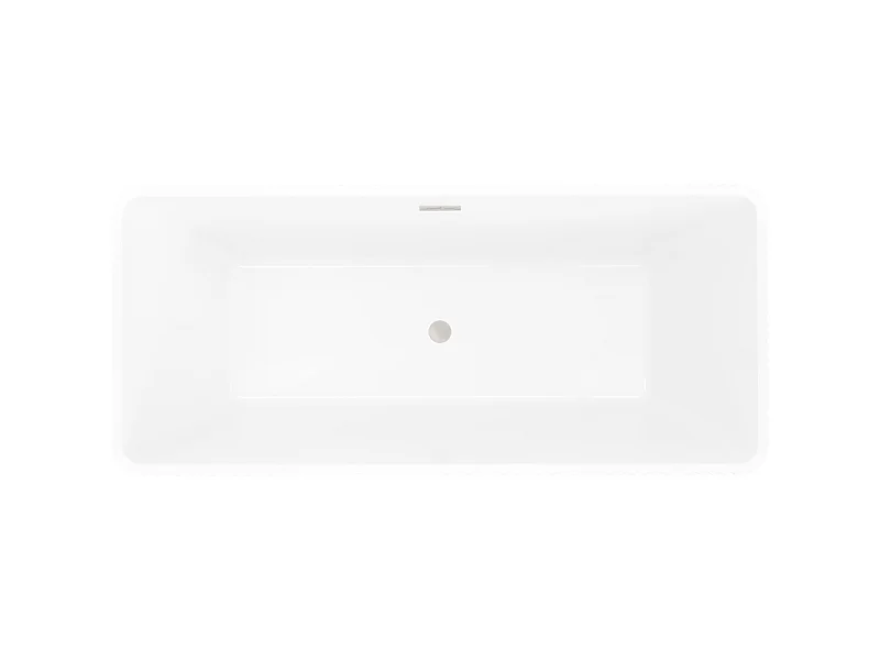 Mexen Tava freestanding ribbed bathtub 170 x 75 cm, white, brushed nickel overflow - 52851707500-97