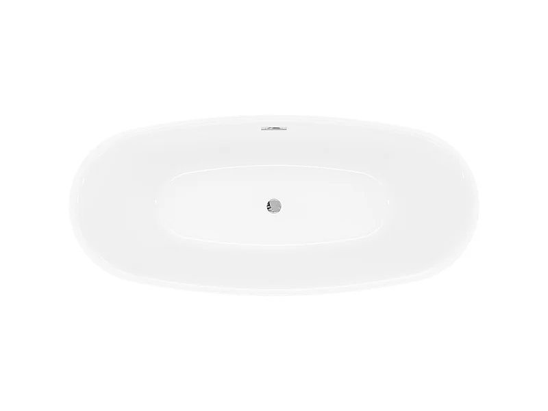 Mexen Luvo Slim baignoire autoportante 170 x 75 cm, blanche, trop-plein chromé - 52801707500-01