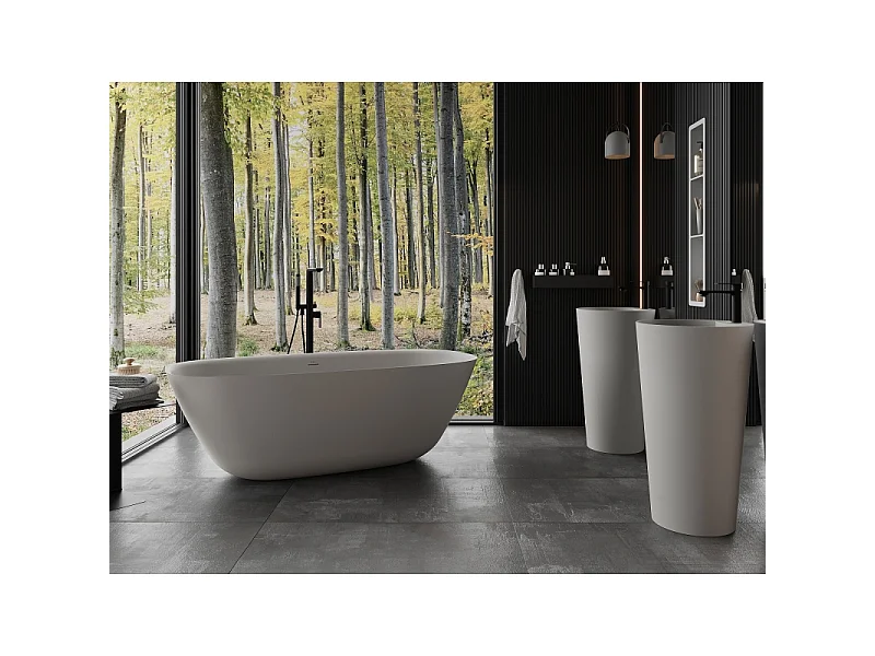 Mexen Como vrijstaand ligbad van conglomeratie 150 x 82 cm, beton mat - 57311508261