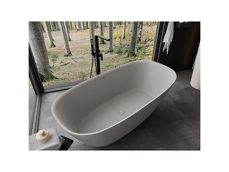 Mexen Como vrijstaand ligbad van conglomeratie 150 x 82 cm, beton mat - 57311508261