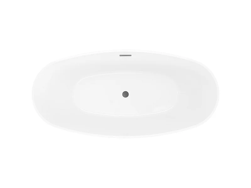 Mexen Olea vrijstaande badkuip patroon 170 x 80 cm, wit, overloop gun metal - 52821708000-95