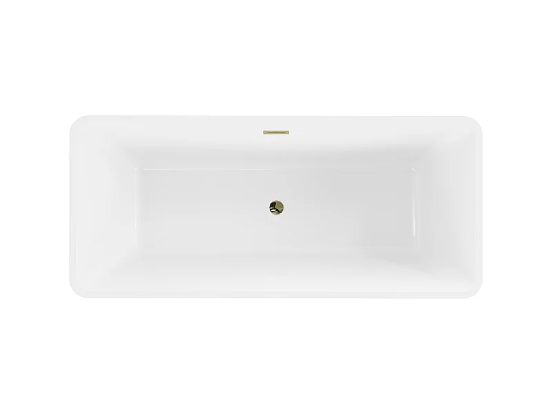 Mexen Tonia freestanding bathtub 67 x 29.5 inches, white, overflow gold - 52171707500-50