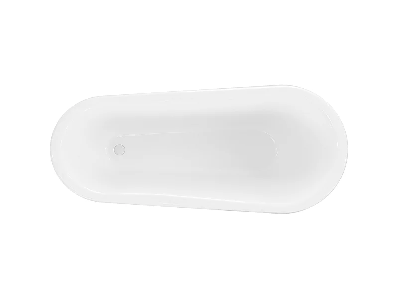 Mexen Retro baignoire autoportante 170 x 75 cm, blanche/noire, pieds blancs - 53251707575-20