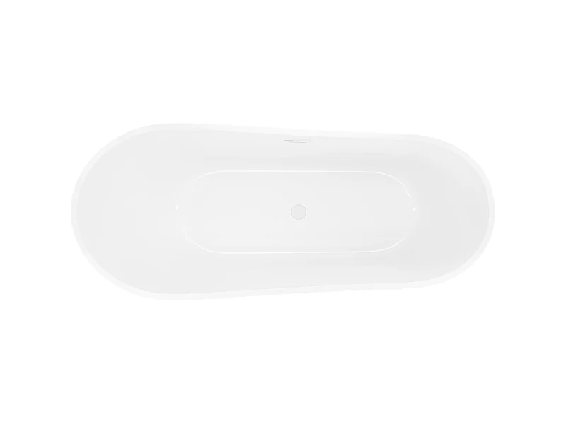 Mexen Dora baignoire autoportante 150 x 75 cm, blanche/noire, trop-plein blanc - 52071507575-20