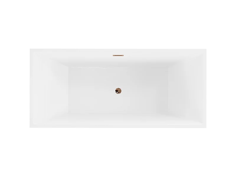 Mexen Vigo freestanding bathtub 178.5 x 80 cm, white/black, rose gold overflow - 51251788075-60