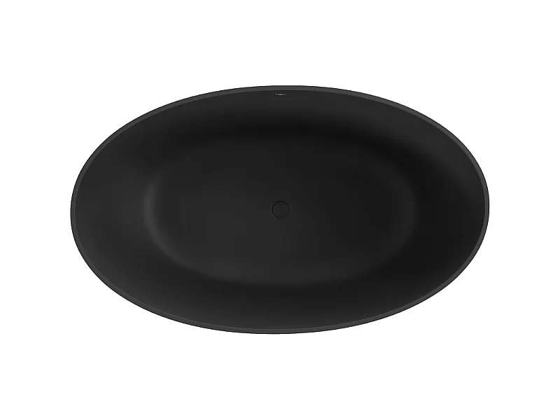 Mexen Parma baignoire autoportante en conglomérat 160 x 95 cm, noir mat - 57231609570