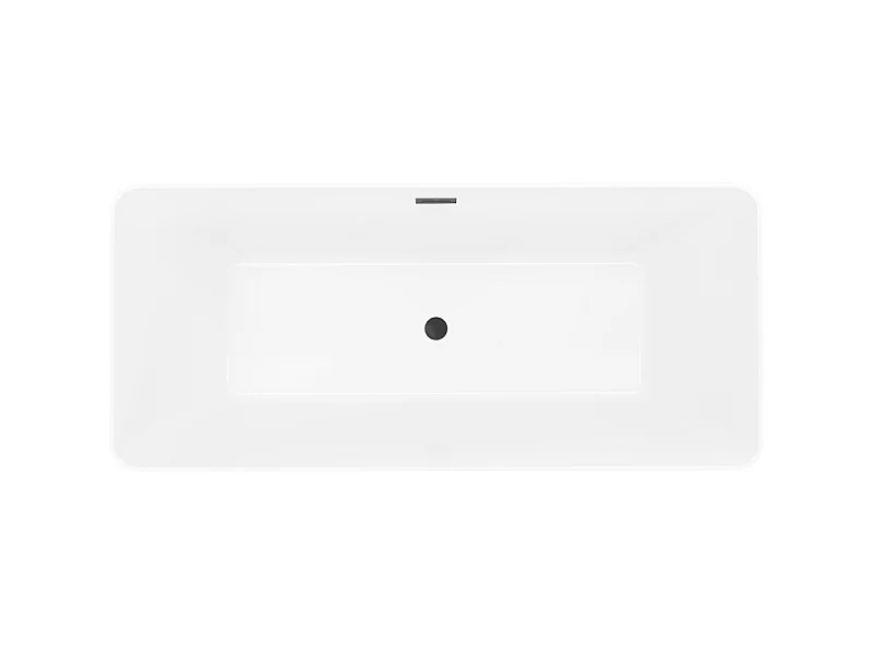 Mexen Velo Slim baignoire autoportante 170 x 75 cm, blanche, trop-plein noir - 52811707500-70