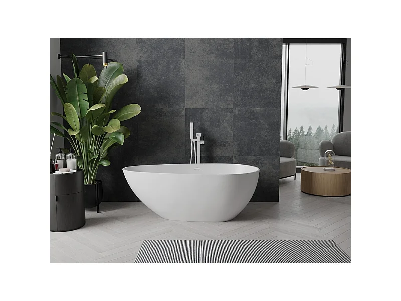 Mexen Palermo baignoire autoportante en conglomérat 150 x 78 cm, blanc mat - 57211507800