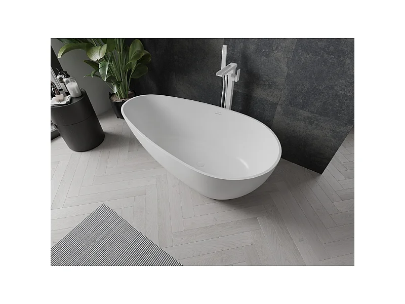 Mexen Palermo baignoire autoportante en conglomérat 150 x 78 cm, blanc mat - 57211507800