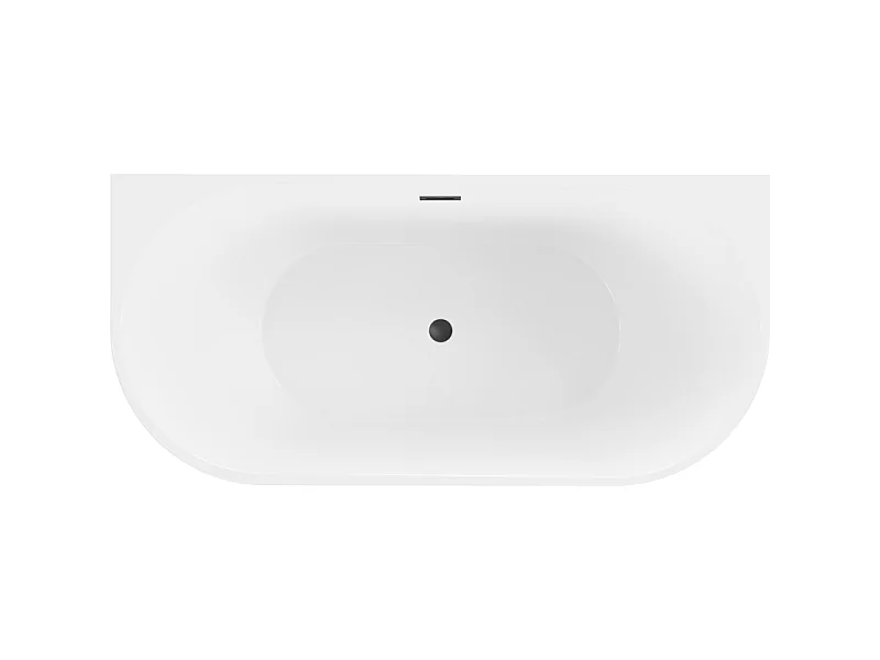 Mexen Oval prostoječe kopalne kadi 140 x 75 cm, bela/črna, črni preliv - 52671407575-70