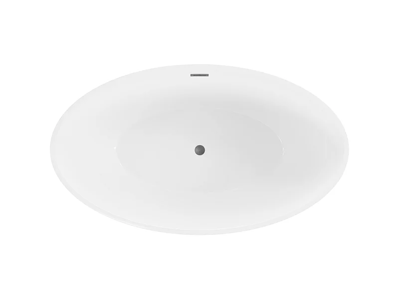 Mexen Nike fritstående badekar 175 x 100 cm, hvid/sort, overløb gun grå børstet - 54071751075-66