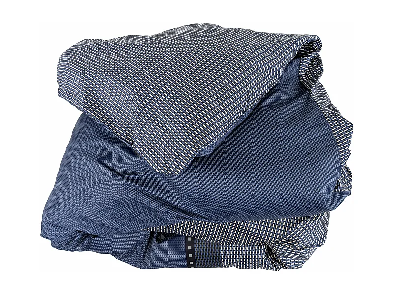 Housse de couette 200x200 cm satin de coton ENZO bleu