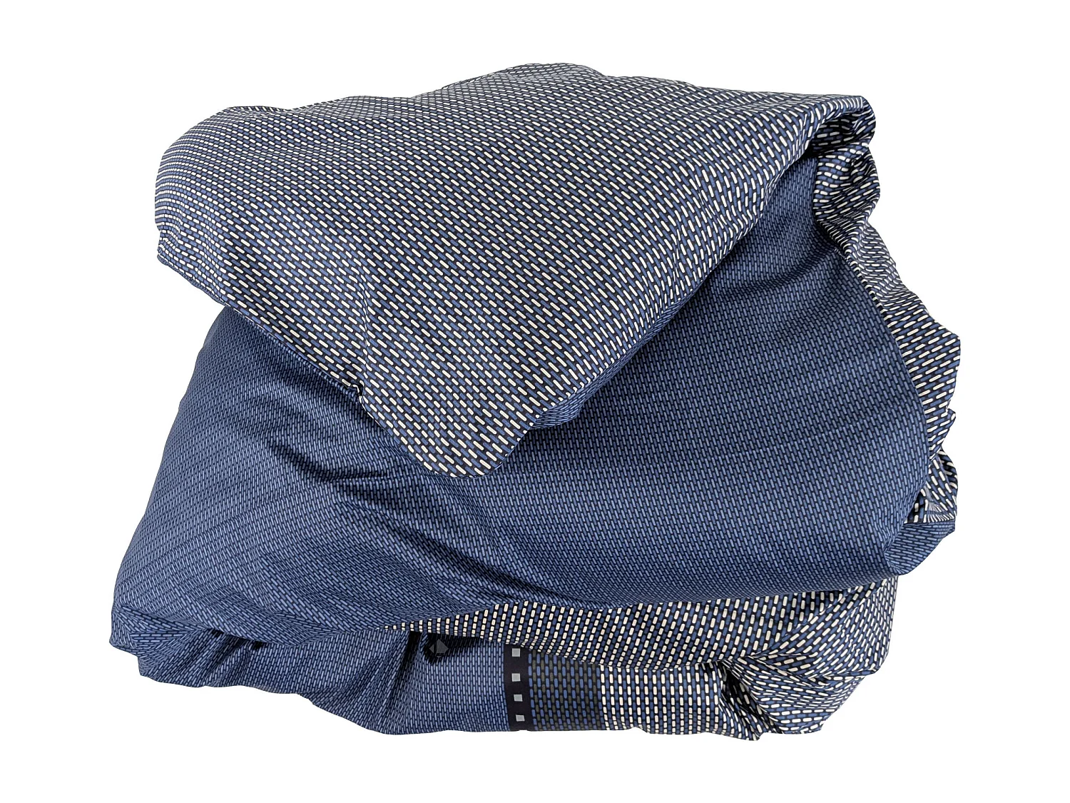 Housse de couette 200x200 cm satin de coton ENZO bleu