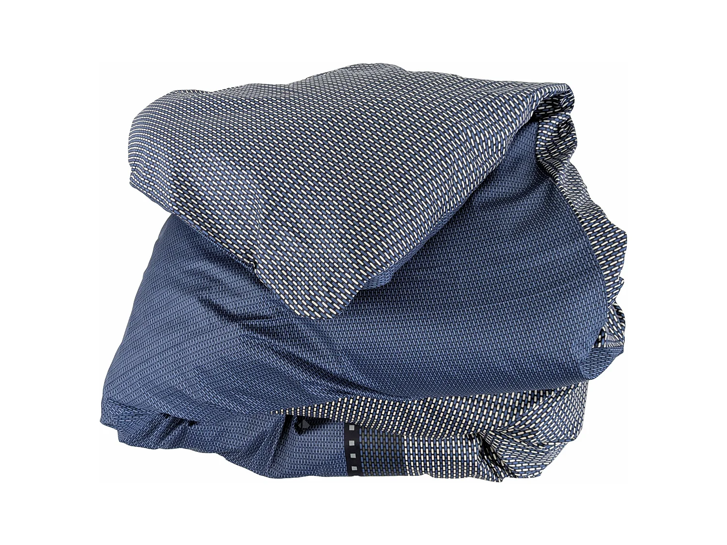 Housse de couette 260x240 cm satin de coton ENZO bleu