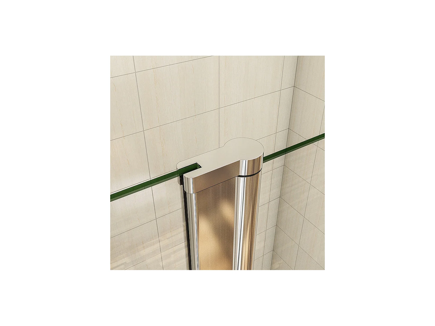 Porte de douche pivotante en 6mm verre securit anticalcaire porte de douche 110cm avec 1 élément fixe Hauteur 197cm