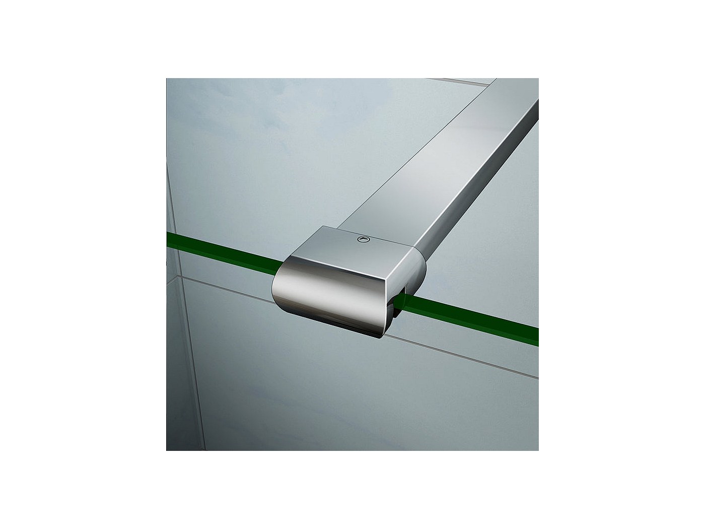 Paroi de douche 80+40x200cm avec barre de fixation 140cm recoupable